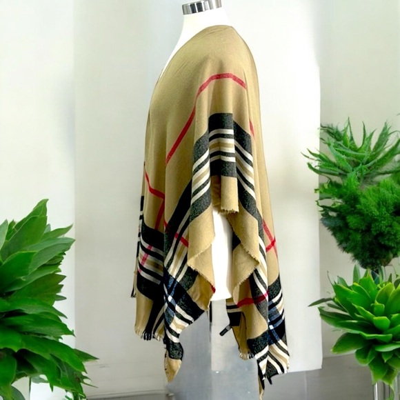 Charter Club Lightweight Border Plaid Poncho from Macy's - Picture 11 of 16